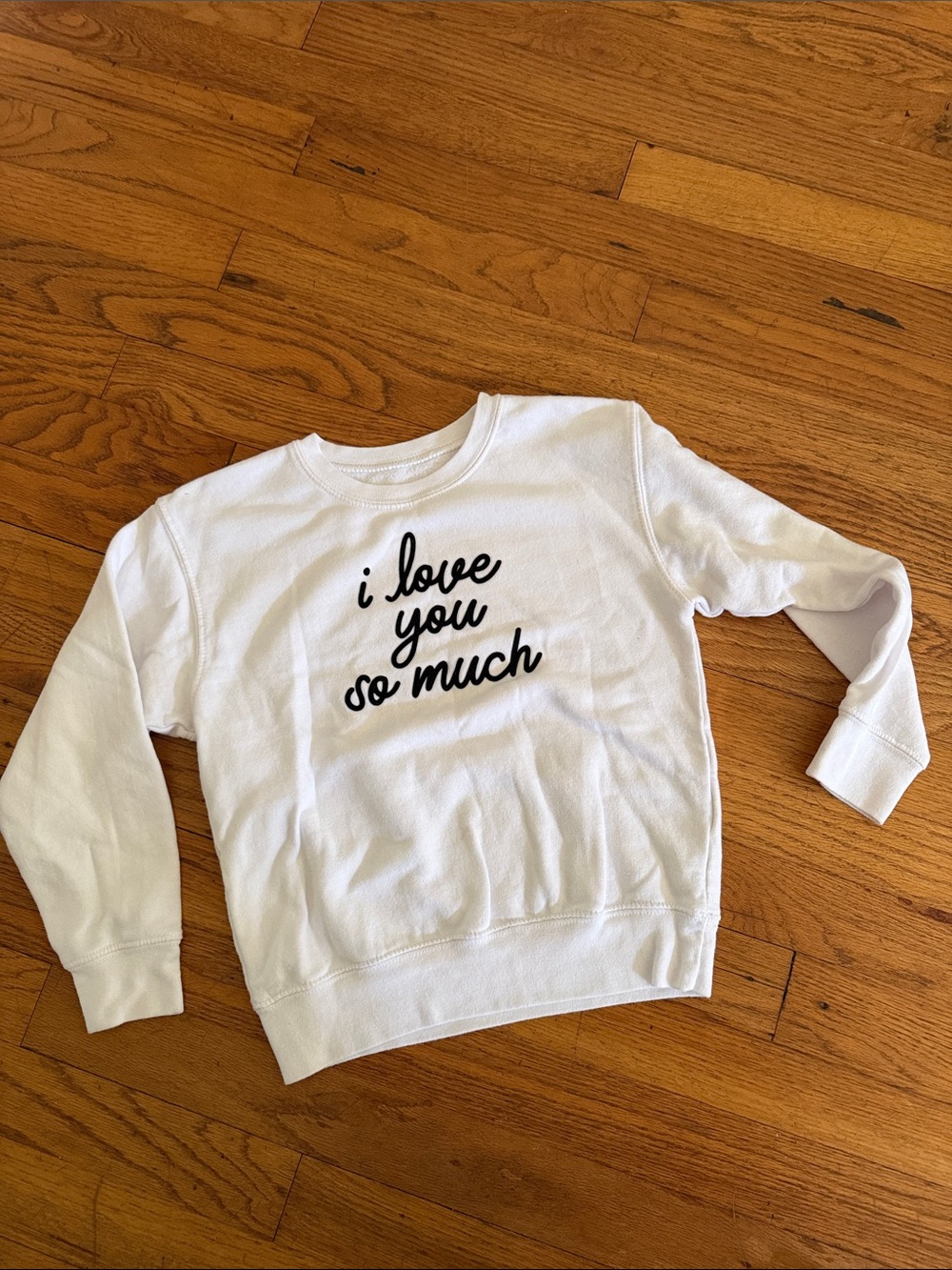 Kids White 'I Love You So Much' Pullover Sweatshirt